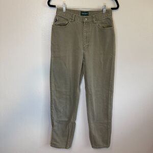 Lauren Ralph Lauren Pants Womens Tan Khaki Denim Mom Jeans Minimal Modern Size 6